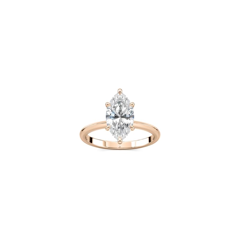 2.00 CT TO 10.00 CT Carat Marquise Cut Moissanite Solitaire Ring 925 Sterling Silver Engagement Wedding Promise Band D Color VVS Clarity
