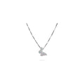 AVNIS Opal Butterfly Necklace Gift for Women Girl Teens Delicate Synthetic Opal jewelry Sterling Silver 925 Box Chain 16"+extension