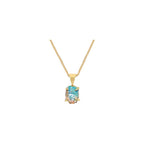 Genuine Raw MultiColor Gemstone Dainty Pendant Necklace for Women
