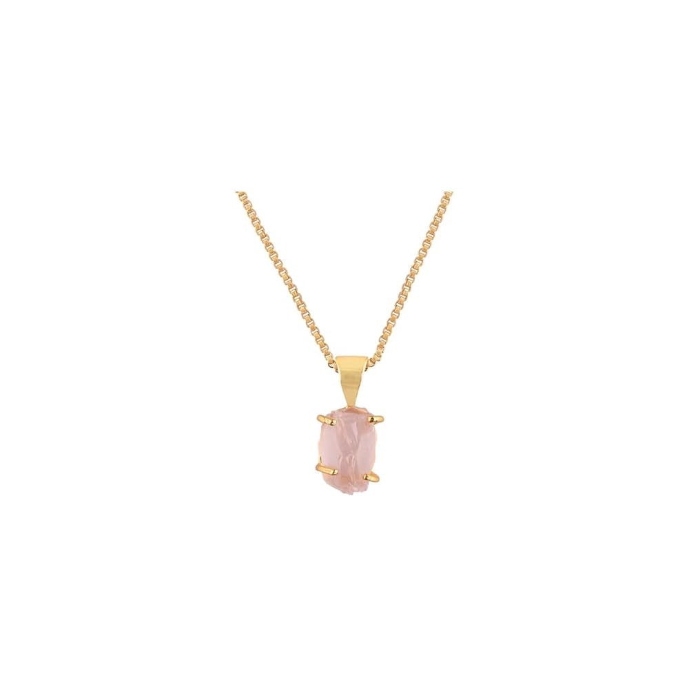 Genuine Raw MultiColor Gemstone Dainty Pendant Necklace for Women