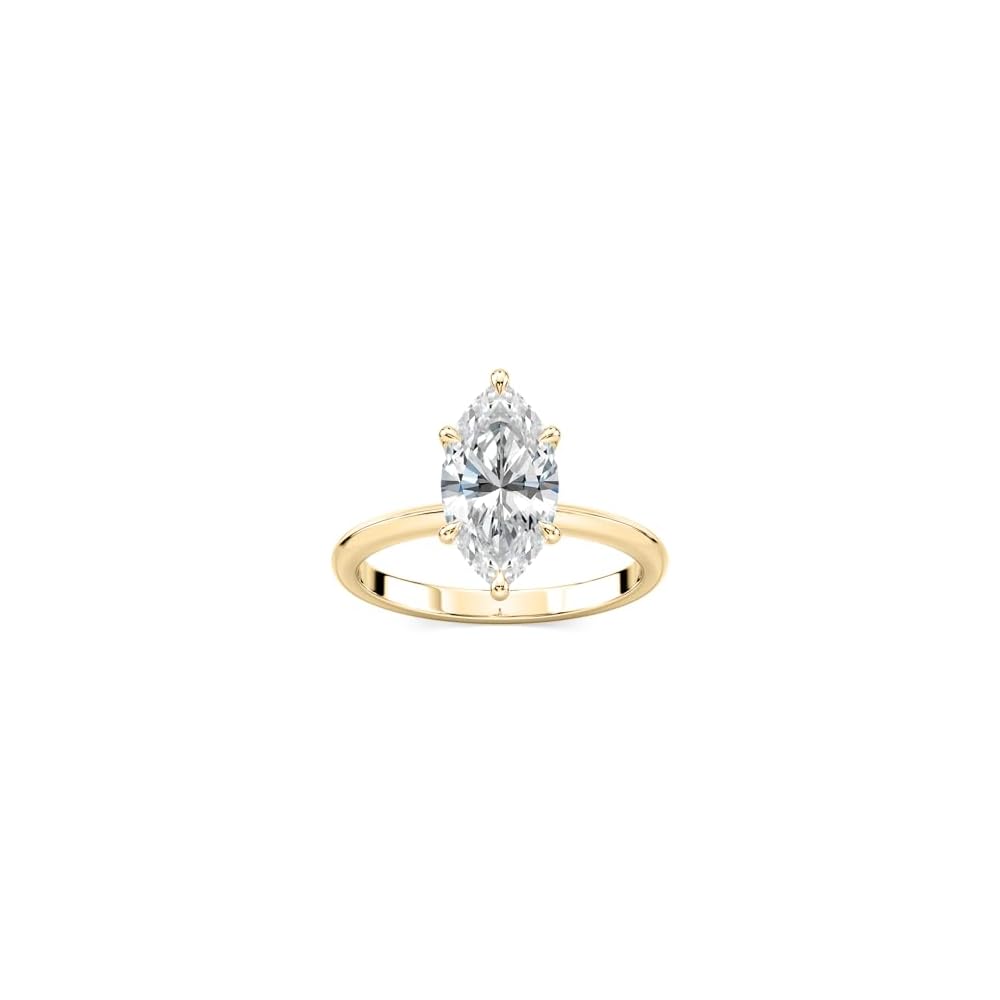 2.00 CT TO 10.00 CT Carat Marquise Cut Moissanite Solitaire Ring 925 Sterling Silver Engagement Wedding Promise Band D Color VVS Clarity
