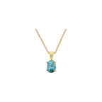Genuine Raw MultiColor Gemstone Dainty Pendant Necklace for Women