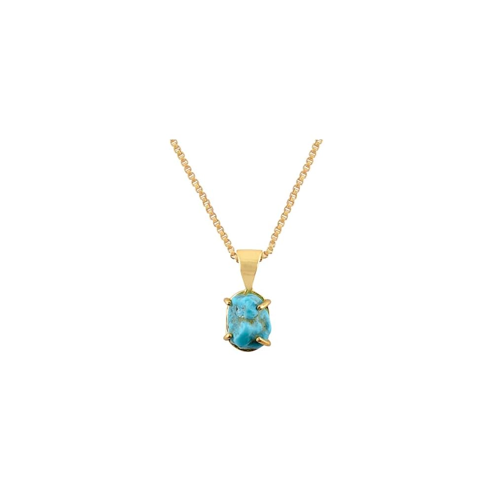 Genuine Raw MultiColor Gemstone Dainty Pendant Necklace for Women