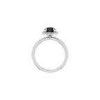 1CT-3CT Round Cut Black Diamond Engagement Ring Halo Black Onyx Anniversary Ring for Women Promise Gifts for Her 925 Silver/10K/14K/18K Gold