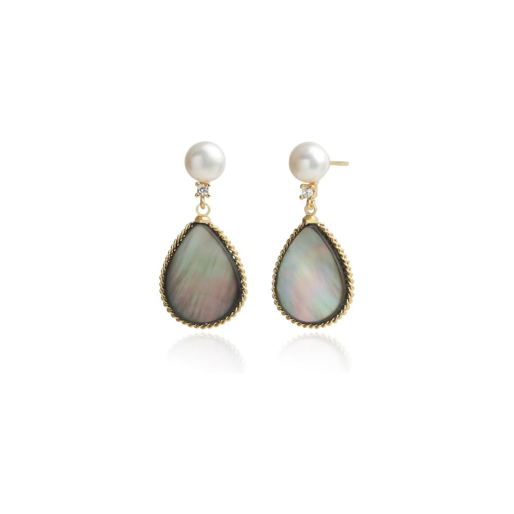 Handmade Teardrop Shell Dangle Drop Earrings for Women