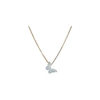 AVNIS Opal Butterfly Necklace Gift for Women Girl Teens Delicate Synthetic Opal jewelry Sterling Silver 925 Box Chain 16"+extension