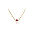 Ruby Crystal Bead Pendant Necklaces for Women