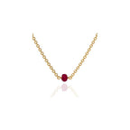 Ruby Crystal Bead Pendant Necklaces for Women