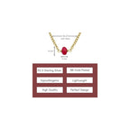 Ruby Crystal Bead Pendant Necklaces for Women