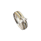 Spinner Silver Ring, Honey Bee Silver Spinner Ring, 925 Silver Ring, Handmade Silver Ring, Wide Spinner Ring, Mediation Spinner Ring, Unique Spinner Ring, Fidget Ring Women, Gift For Mom