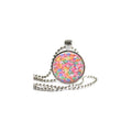 The Spider's Parlor Valentine Candy Conversation Heart 1 Inch Silver Plated Pendant 24 Inch Stainless Steel Necklace Handmade
