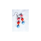 Cynthia Lynn "ARIZONA SUNRISE" Turquoise Blue and Multi-Color Howlite Beaded Drop Earrings