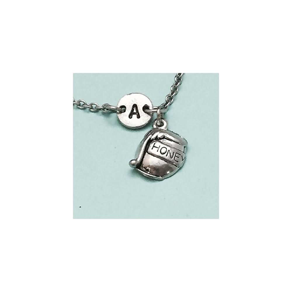 Honey pot charm bracelet, honey pot charm, adjustable bracelet, food, personalized bracelet, initial bracelet, initial charm, monogram