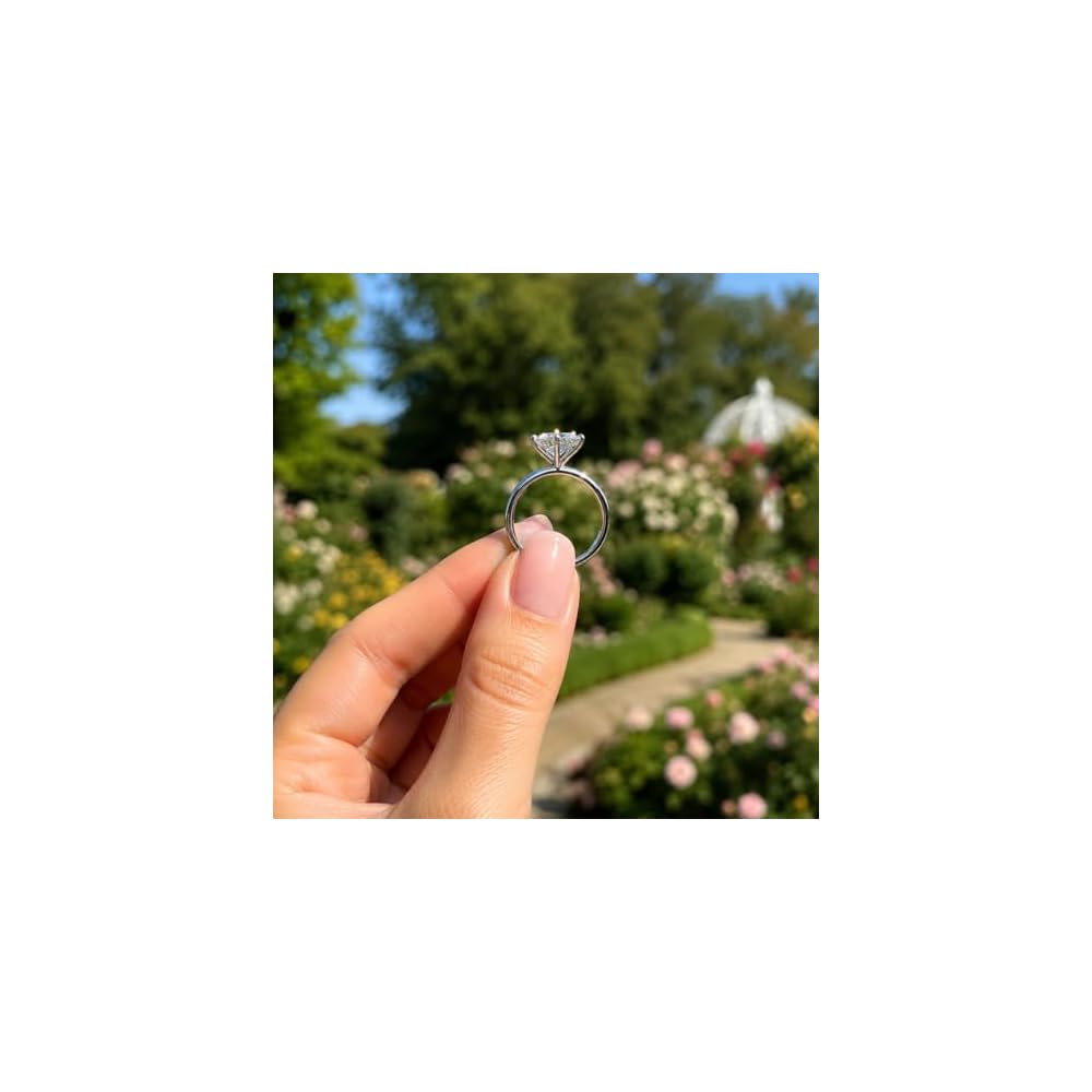 2.00 CT TO 10.00 CT Carat Marquise Cut Moissanite Solitaire Ring 925 Sterling Silver Engagement Wedding Promise Band D Color VVS Clarity