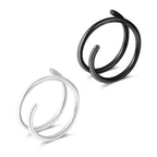 1-15PCS Double Hoop Nose Ring for Single Piercing 18G 20G 22G Spiral Nose Rings Hoops 18 20 22 Gauge Surgical Steel Twist Nose Piercing Jewelry Nostril for Women Girls Men Hypoallergenic Pack Easy Bendable 6mm 8mm 10mm