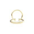 Set Of Two Double Fake Conch Piercings - 18 Gauge Faux Conch Rings, Gold Fake Conch Hoops - 14K Gold Filled Fake Conch Jewelry