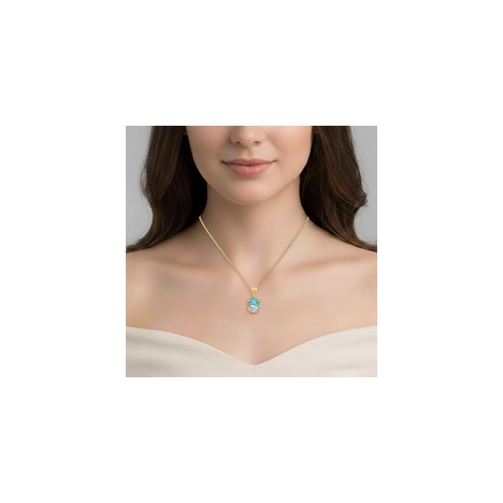 Genuine Raw MultiColor Gemstone Dainty Pendant Necklace for Women