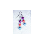 Cynthia Lynn "ARIZONA SUNRISE" Turquoise Blue and Multi-Color Howlite Beaded Drop Earrings