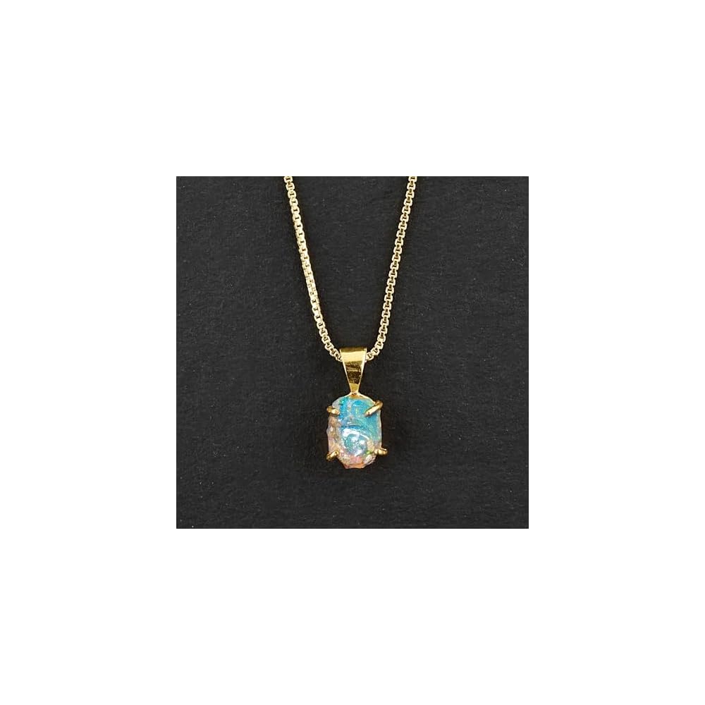 Genuine Raw MultiColor Gemstone Dainty Pendant Necklace for Women
