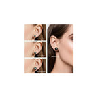Black Pearl Stud Earrings Security Screw Back Akoya Round Pearl
