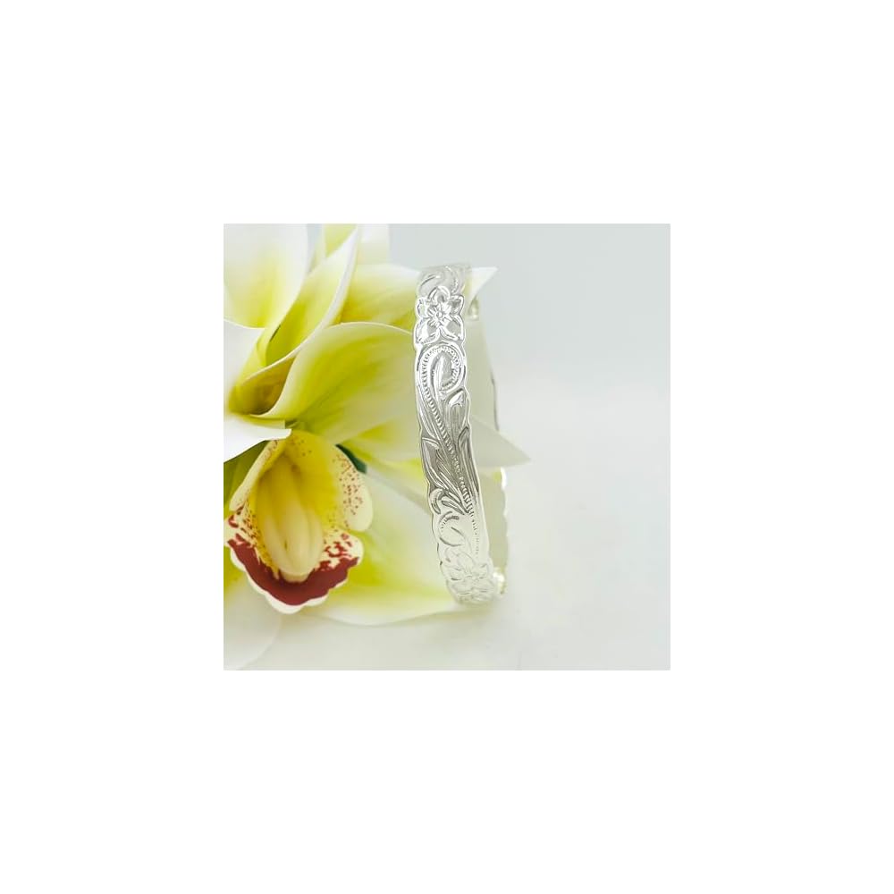 10mm Traditional Silver Hawaiian Heirloom Bracelet