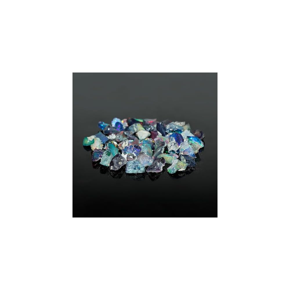 20pcs Raw Black Opal Gemstone and Crystals, Wholesale Gemstone Lot, Rough Crystals, Rock Stones, Jewelry Making Supplies, DIY & Crafts, AA+ Grade (6-10mm)