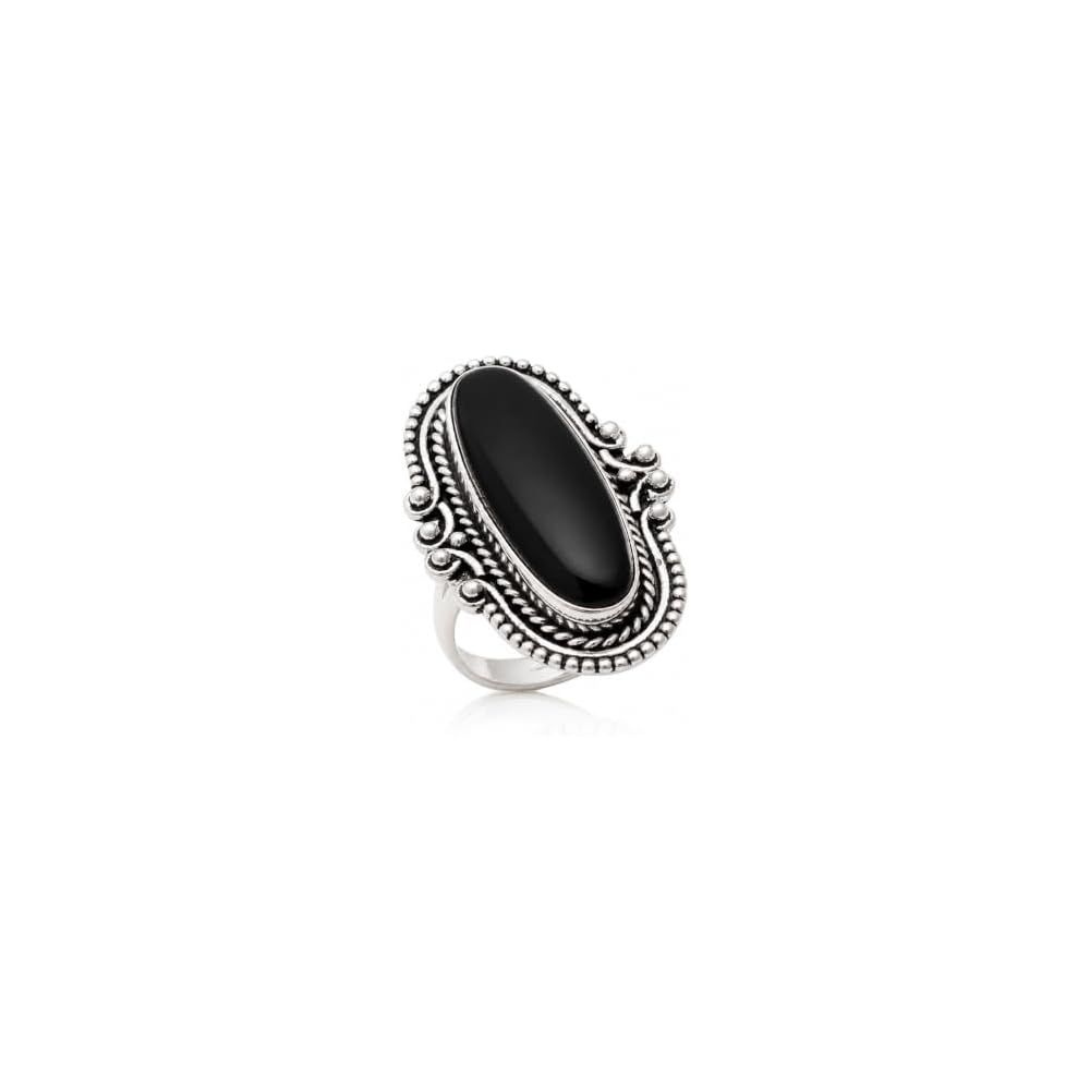925 Sterling Silver Blue Copper Turquoise Ring for Women Handmade Oval Statement Ring with Purple Turquoise Black Onyx Option, Vintage Boho Jewelry Gift