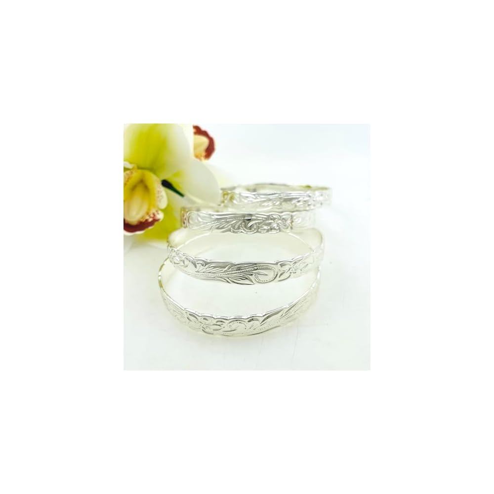 10mm Traditional Silver Hawaiian Heirloom Bracelet