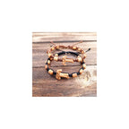 St Francis Of Assisi Tau Cross Charm With Ten Prayer Beads One Decade Rosary Bracelet