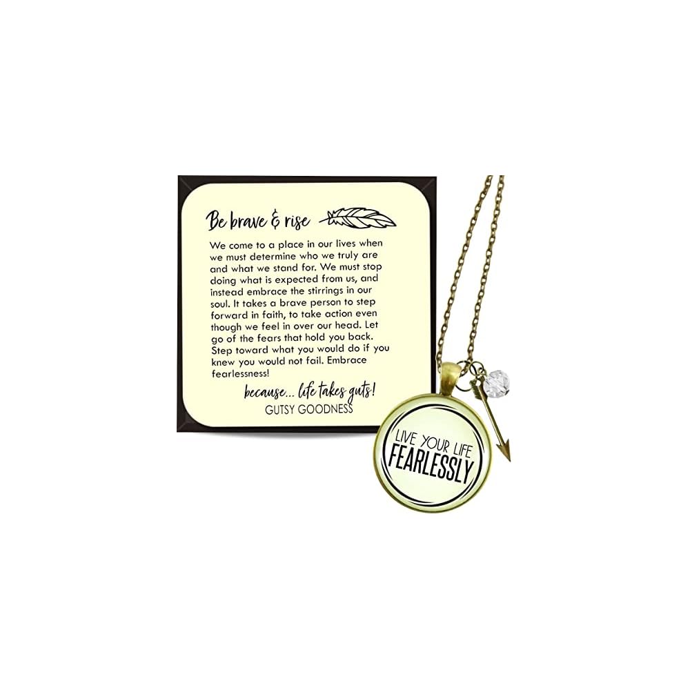 Gutsy Goodness Be Brave Necklaces Meaningful Handmade Be You Bravely Courage Message Jewelry Boho Chic Charms