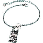 Japanese cat charm bracelet, japanese cat charm, adjustable bracelet, animal, personalized bracelet, initial bracelet, monogram
