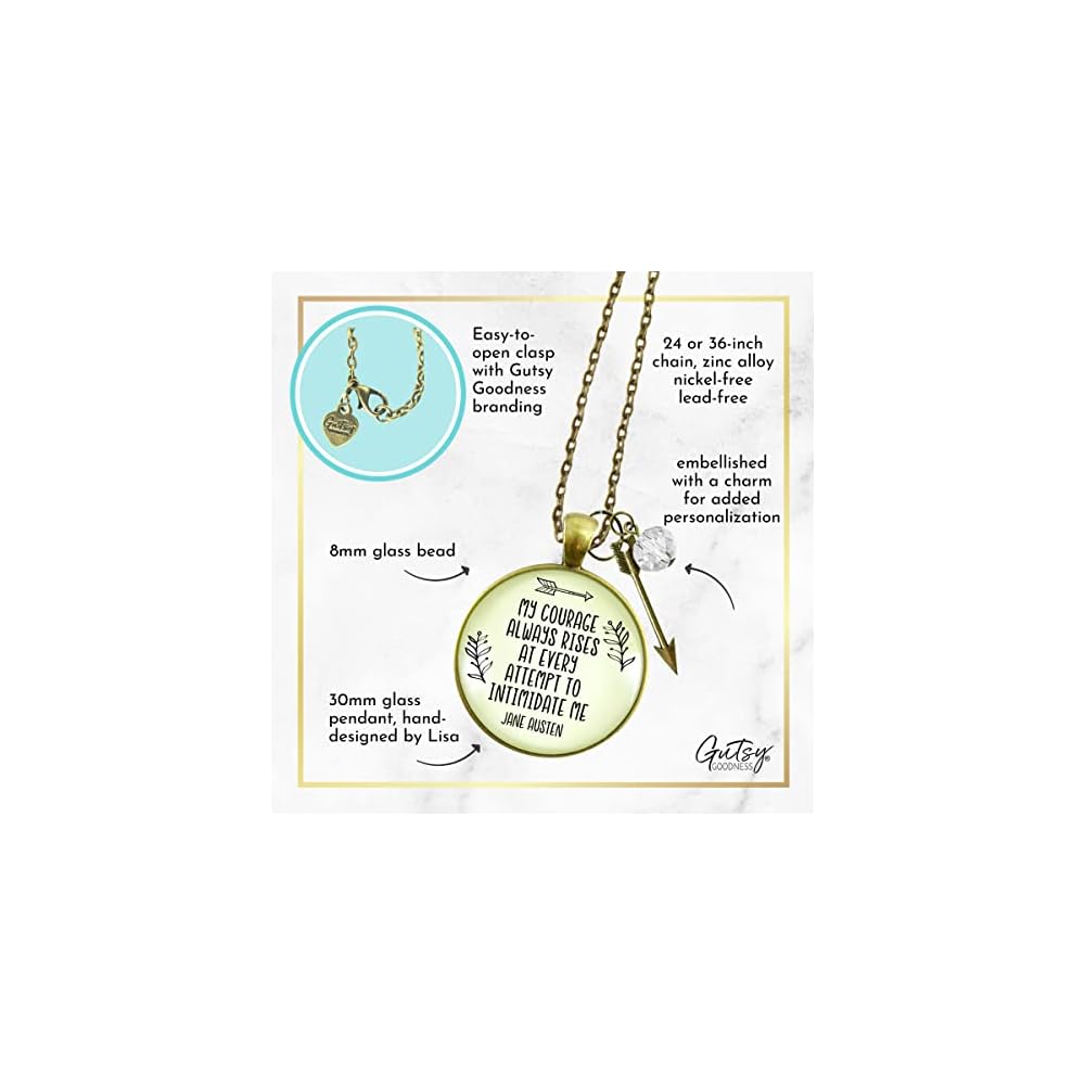 Gutsy Goodness Be Brave Necklaces Meaningful Handmade Be You Bravely Courage Message Jewelry Boho Chic Charms