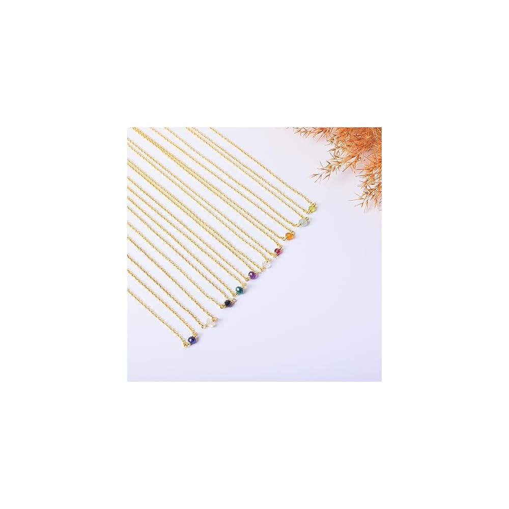 Ruby Crystal Bead Pendant Necklaces for Women