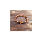 St Francis Of Assisi Tau Cross Charm With Ten Prayer Beads One Decade Rosary Bracelet