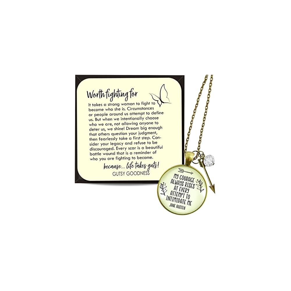 Gutsy Goodness Be Brave Necklaces Meaningful Handmade Be You Bravely Courage Message Jewelry Boho Chic Charms