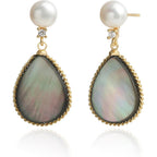 Handmade Teardrop Shell Dangle Drop Earrings for Women