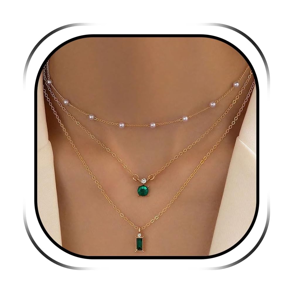 choice of all Layered Necklaces for Women Dainty Gold Charm Necklace Peaperclip Chain Necklace Stacked Gold Necklace Jewelry Set Gifts for Women