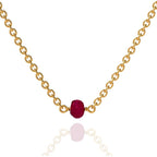 Ruby Crystal Bead Pendant Necklaces for Women