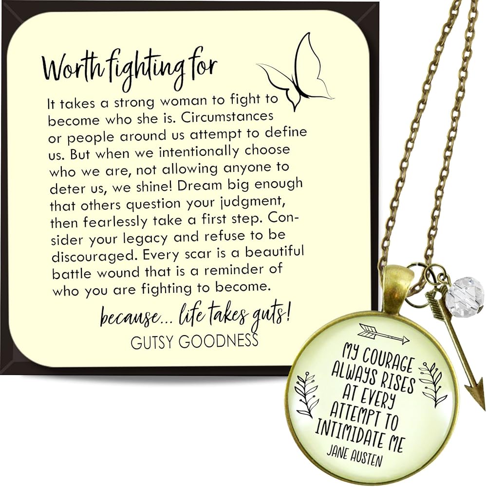 Gutsy Goodness Be Brave Necklaces Meaningful Handmade Be You Bravely Courage Message Jewelry Boho Chic Charms