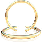 Set Of Two Double Fake Conch Piercings - 18 Gauge Faux Conch Rings, Gold Fake Conch Hoops - 14K Gold Filled Fake Conch Jewelry